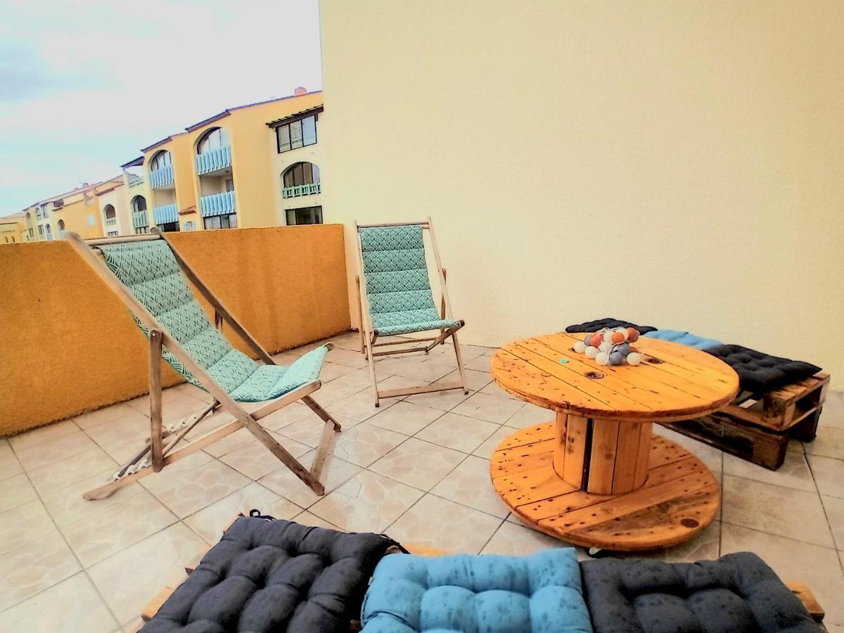 T3 Grande Terrasse Bord De Mer Le Barcarès Buitenkant foto